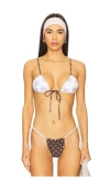 For Love & Lemons Bay Bikini Top In White