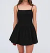 For Love & Lemons Beau Mini Dress In Black In Black