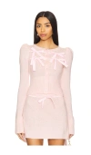 For Love & Lemons Beverly Cardigan In Pink
