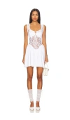 For Love & Lemons Camdyn Mini Dress In 화이트