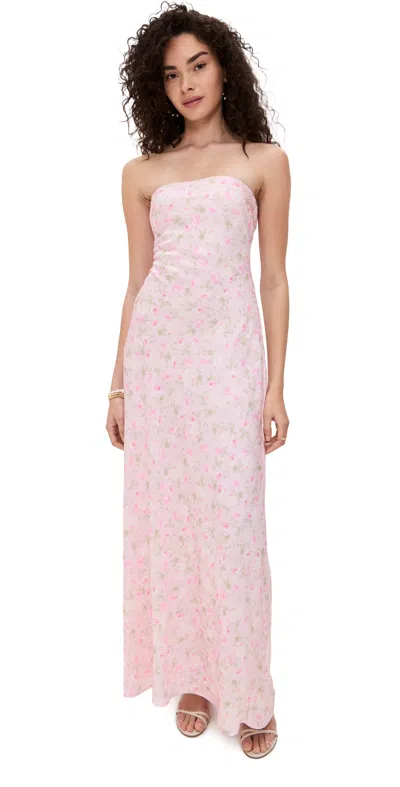 For Love & Lemons Carla Maxi Dress Pink