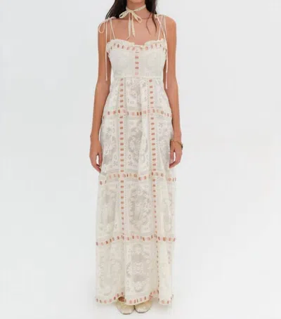 For Love & Lemons Charlotte Maxi Dress In Cream In White