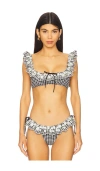 For Love & Lemons Daisy Lane Bikini Top In Black
