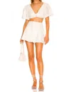 For Love & Lemons Cassie Crop Top In White In White