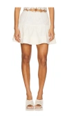 For Love & Lemons Doily Lace Mini Skirt In Cream