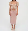 For Love & Lemons Emmaline Corset Top In Multi Color In Multi
