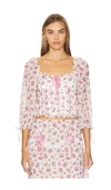 For Love & Lemons Etienne Top In 핑크