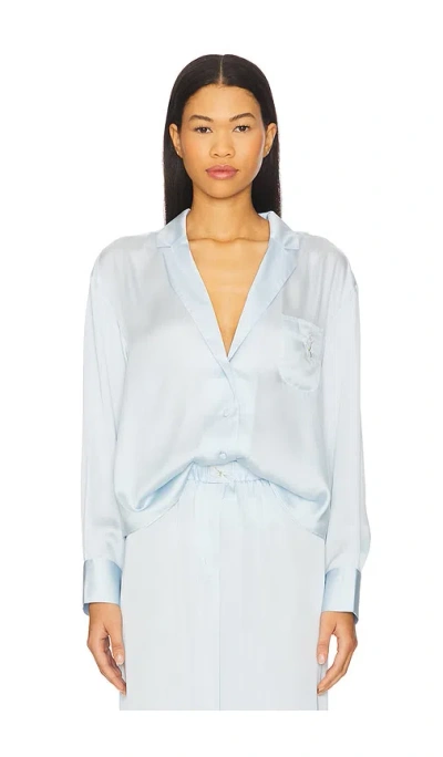 For Love & Lemons Everday Sleep Top In Blue