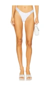 For Love & Lemons Floral Stems Bikini Bottom In White