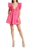 For Love & Lemons Clementine Mini Dress In Pink