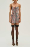 For Love & Lemons Ladonna Sequin Floral Minidress In Multi
