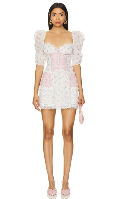 For Love & Lemons Francine Mini Dress In 粉色