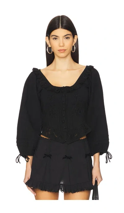 For Love & Lemons Harlow Top In 블랙