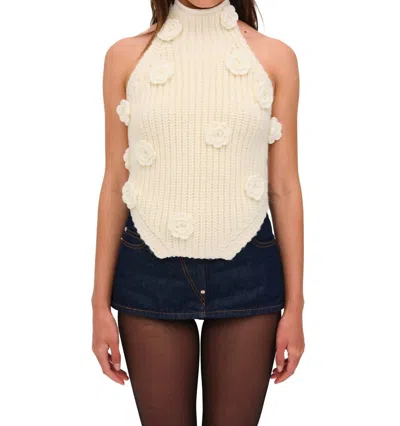 For Love & Lemons Iliana Crop Top In Cream In White