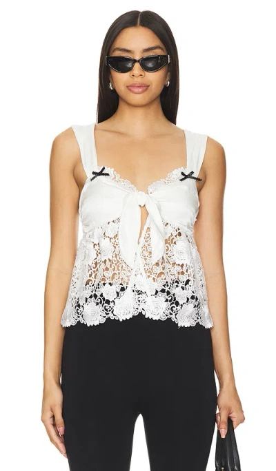 For Love & Lemons Josette Top In White