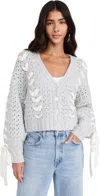 For Love & Lemons Laurel Cardigan Grey In Grey