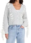 For Love & Lemons Laurel Cardigan Grey In Grey