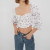 FOR LOVE & LEMONS LESLIE BLOUSE IN LAVENDER MULTI