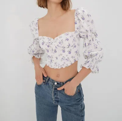 For Love & Lemons Leslie Blouse In White