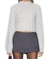 For Love & Lemons Lise Chunky Sweater In Grey