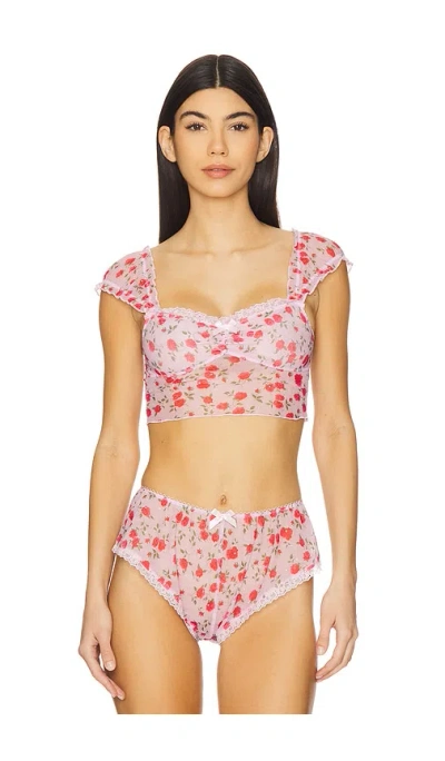 For Love & Lemons Lottie Sleep Top In Pink
