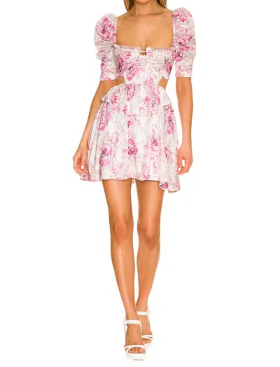 For Love & Lemons Lucia Mini Dress In Pink