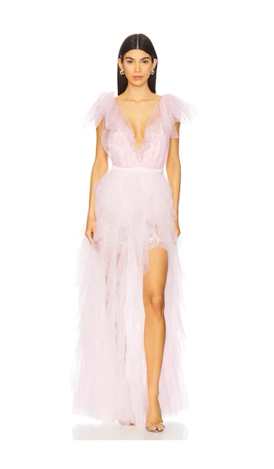 For Love & Lemons Maxine Gown In Blush