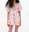 For Love & Lemons Milani Mini Dress In White Multi In Multi