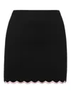 For Love & Lemons Donella Knit Mini Skirt In Black