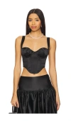 For Love &amp; Lemons Nelly Corset Top In Black