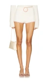 For Love & Lemons Pointelle Shorts In 奶油色