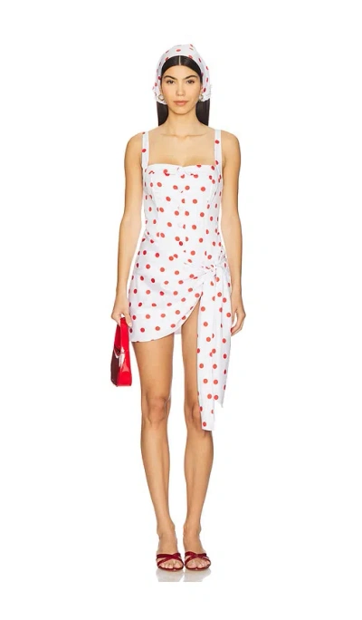 For Love & Lemons Red Dot Mini Dress