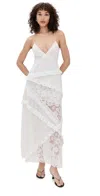 For Love & Lemons Rosalyn Lace Maxi Sundress In White