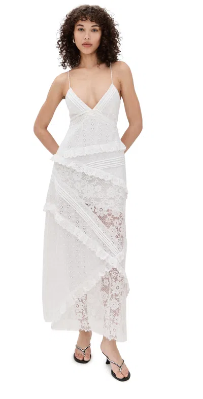 FOR LOVE & LEMONS ROSALYN MAXI DRESS WHITE