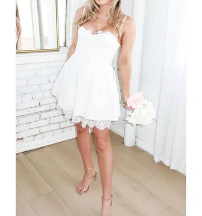 For Love & Lemons Shae Mini Dress In White