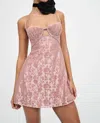 For Love & Lemons Shai Mini Dress In Pink