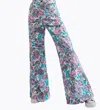 For Love & Lemons Tamara Wide Leg Pant In Purple In Multi
