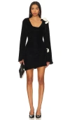 For Love & Lemons Tamera Mini Dress In Black