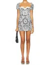 For Love & Lemons Taylor Mini Dress In Black In Black
