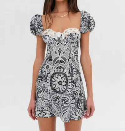 For Love & Lemons Taylor Mini Dress In Black