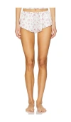 For Love & Lemons That's Amore Sleep Shorts In White