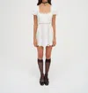 For Love & Lemons Tracy Mini Dress In White In White