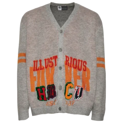 For The Fan Mens  Illustrated Hbcu Cardigan In Gray/multi