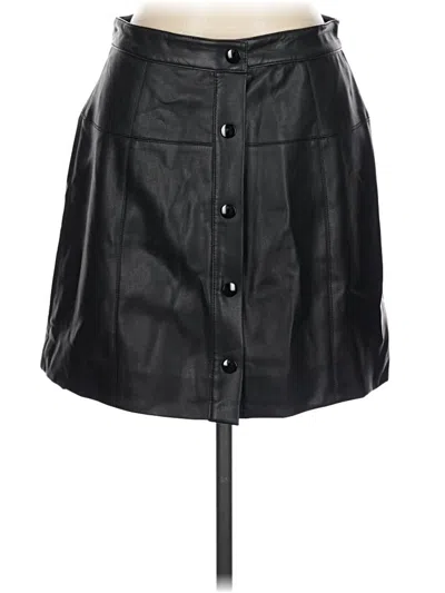Pre-owned For The Republic Faux Leather Skirt In Black