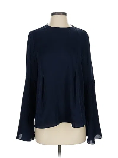 Pre-owned For The Republic Long Sleeve Blouse In Blue