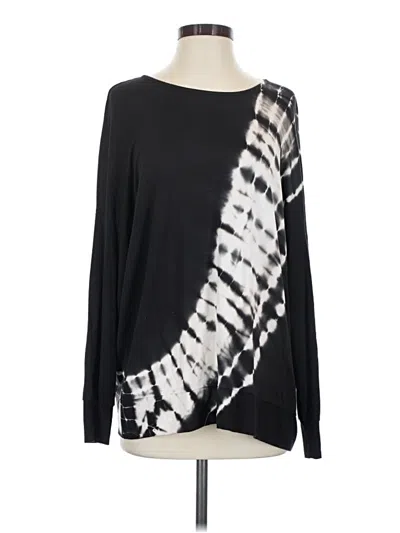 Pre-owned For The Republic Long Sleeve Top Black Boatneck Tops