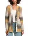 For The Republic Marled Button Cardigan In Gold