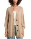 For The Republic Oversized Button Cardigan In Brown