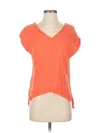 For The Republic Short Sleeve Blouse In Orange