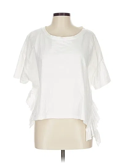 Pre-owned For The Republic Short Sleeve Blouse In White